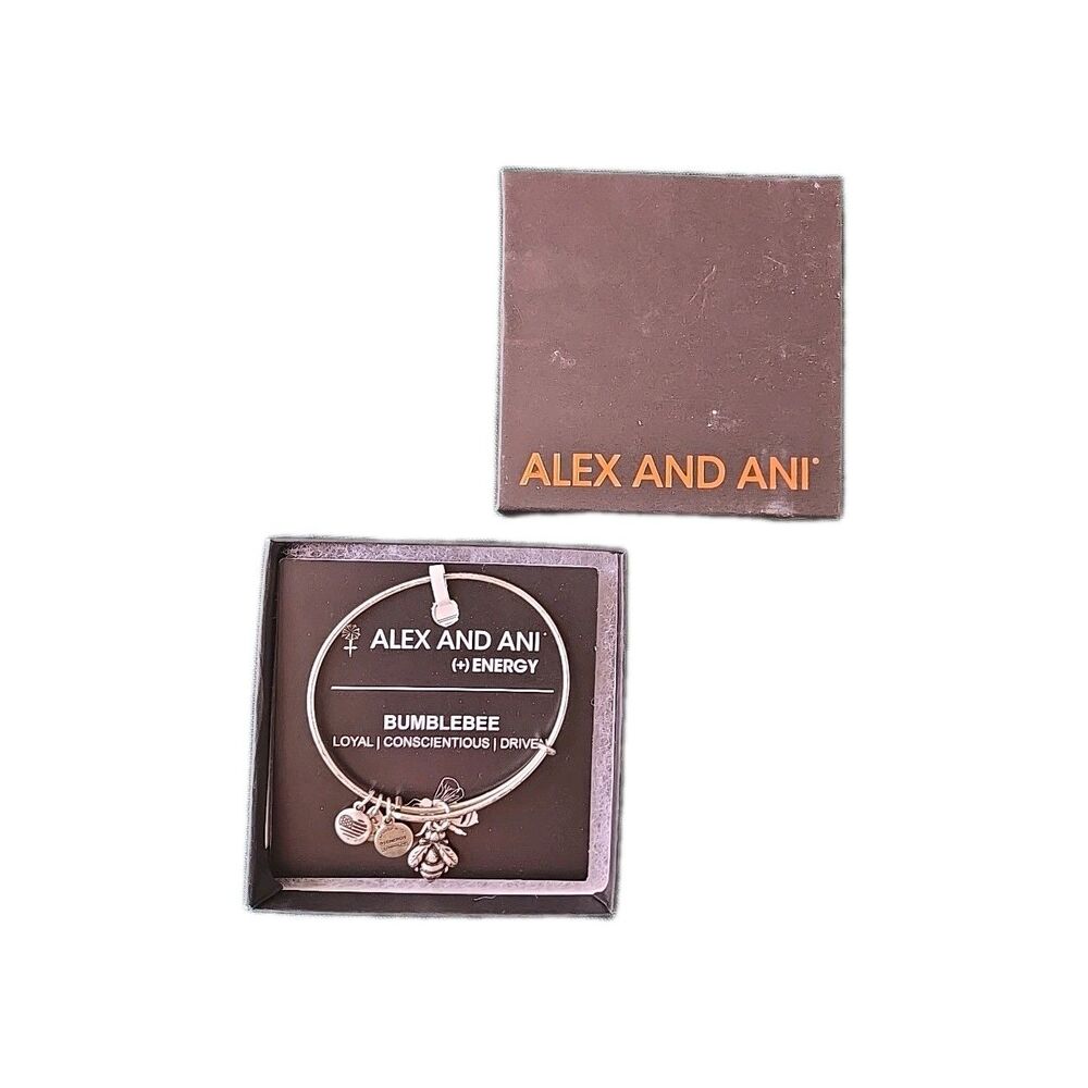 Alex And Ani Bumblebee Charm Bracelet Silver Never Used